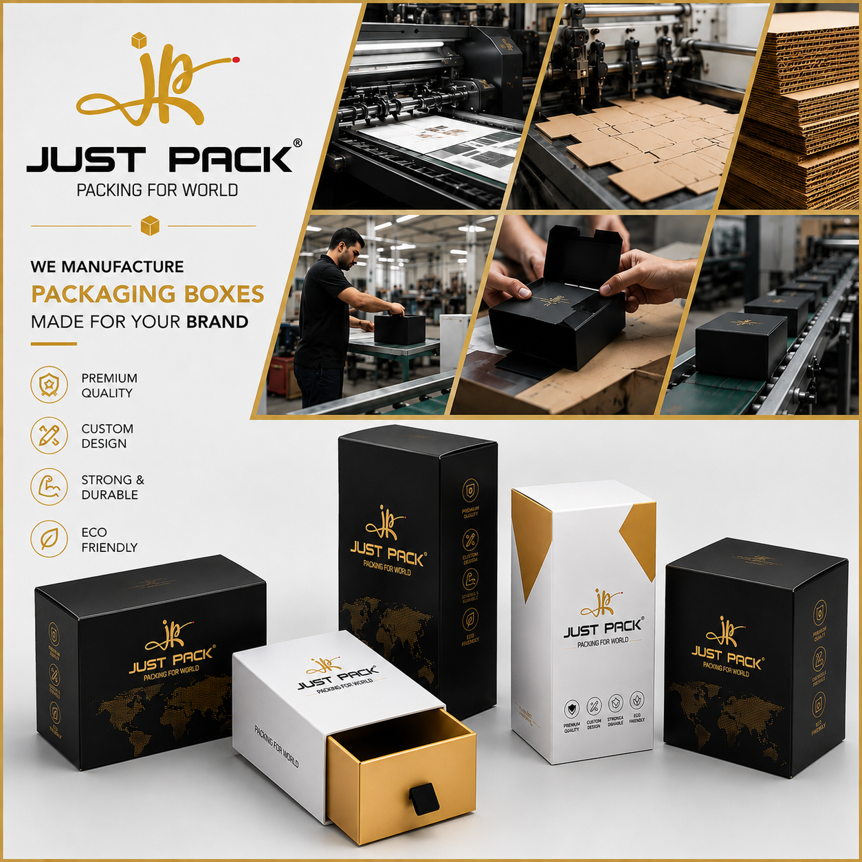 Custom packaging boxes manufactured by our company